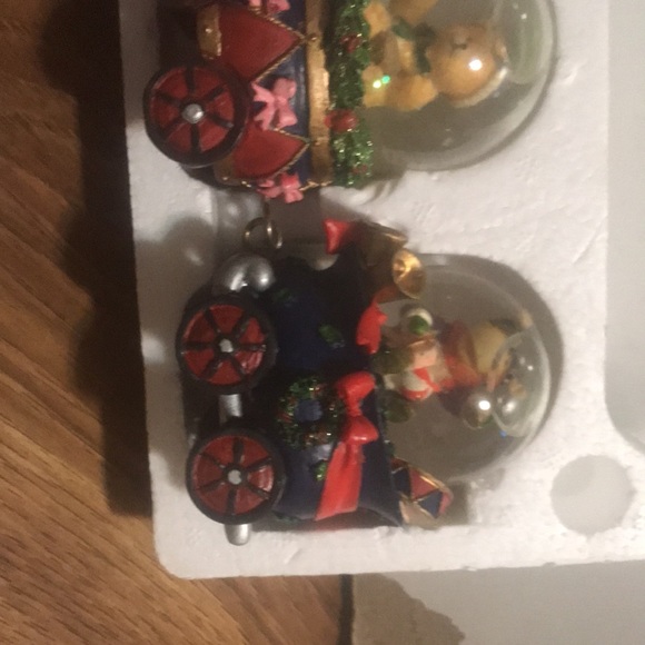 Santa n friends water globe mini train by Holiday Classics collection. Roughly - Picture 10 of 14